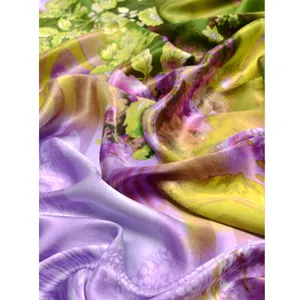 Druck woven silk satin stoffe 100% mulberry seide berufs China hersteller