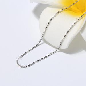 RINNTIN SC23 sıcak satış takı toptan İtalyan <span class=keywords><strong>925</strong></span> ayar gümüş 1.0mm top boncuk ve çubuk zincir kolye