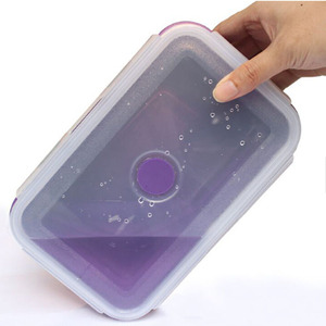 2024 nueva fiambrera de silicona Rectangular hermética horno microondas contenedor de almacenamiento de alimentos seguro utensilios de cocina con tapa - Product Image 4