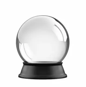 Zwarte Basis Crystal Ball Glas Lege Sneeuwbol