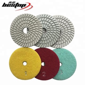 4 pulgadas Sprial blanco tres pasos de granito pulido almohadillas - Product Image 1