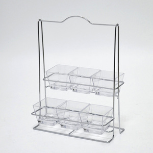 Plateau de service en acrylique jaune à pression, grande taille, avec couvercle, ustensile de service - Product Image 6