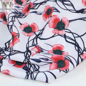 Nanyee-tela de poliéster estampada para vestido, textil rojo, <span class=keywords><strong>Ipomoea</strong></span> - Product Image 2