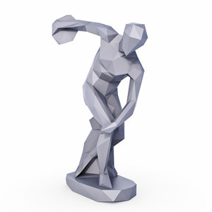 Modelo de Baja Resolución del Disco de Discobolus en Resina - Product Image 2