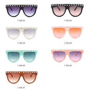 17032 Superhot di Lusso 2019 Occhiali Nuove Donne di Modo Piatto Nero Del Progettista Occhiali Da Sole Con Strass - Product Image 6