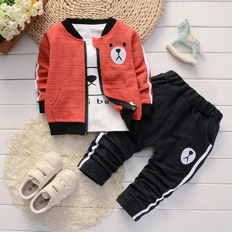 2020 spring New children's clothing Jacket t-shirt and pants 3 pieces Clothing Sets for Boys Cotton Boy's clothes Kids clothes