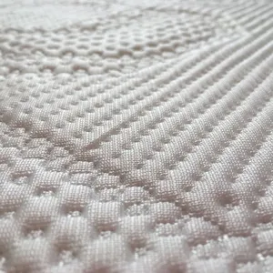 Tela de elastano de mezcla de poliéster y algodón, Jacquard, colchón suave orgánico