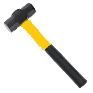 Martillos de Impacto con Mango de Fibra de Vidrio, Martillo de Mecánico Totalmente Pulido YO-15802 CN;JIA Acero <span class=keywords><strong>YAOU</strong></span> Amarillo y Negro 2LB - Product Image 2
