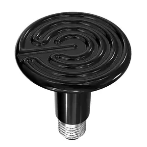 factory supply black color ceramic warm heat bulb for reptile