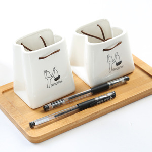 Mini <span class=keywords><strong>pot</strong></span> de fleurs créatif en <span class=keywords><strong>céramique</strong></span> en forme de sac à main, petits pots pour plantes succulentes - Product Image 5