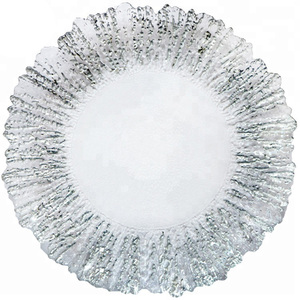 خمر الجملة يتوهم الذهب زجاج مزخرف لوحة الشاحن - Product Image 6