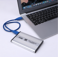 Casing Eksternal Hard Drive USB 3.0 HDD 2.5 Inch SATA SSD Mobile Disk Box untuk Laptop, Caddy HDD untuk Windows/Mac OS