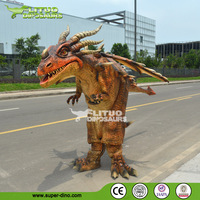 Costume de dragon réaliste pour enfants, thème d'activité, attraction pour enfants, à vendre