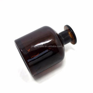 Commercio all'ingrosso 250ml grande vetro nero lucido ance diffusore tappo di bottiglia Gloss verde profumo <span class=keywords><strong>candele</strong></span> di fragranza accessori - Product Image 6