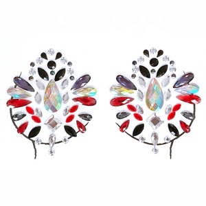 Autocollants pour le corps Flatback sans danger pour la peau Bijoux de poitrine en <span class=keywords><strong>strass</strong></span> acrylique <span class=keywords><strong>Visage</strong></span> et chaussures en résine/Bijoux de sac avec technique de colle pour les fêtes - Product Image 5