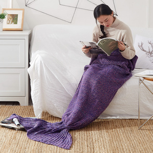 Produttore Prezzo direttamente dalla fabbrica Sacco a pelo caldo <span class=keywords><strong>Coperta</strong></span> di pesce <span class=keywords><strong>Coperta</strong></span> lavorata a maglia con coda di sirena - Product Image 4