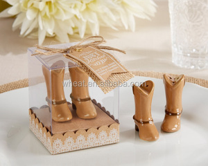 "Stop" En Céramique <span class=keywords><strong>Botte</strong></span> <span class=keywords><strong>de</strong></span> <span class=keywords><strong>Cowboy</strong></span> Salière et Poivrière - Product Image 1