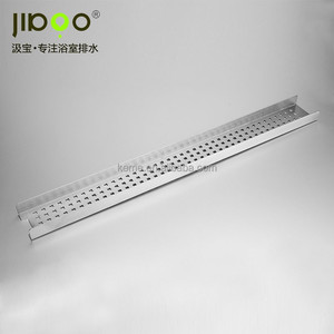 En acier inoxydable de douche rectangulaire grille au sol drain, drain de plancher linéaire - Product Image 3