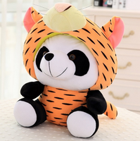 Peluche Panda du Zodiaque Chinois Kawaii, Jouet en Peluche Doux, Animaux en Peluche, Souris, Vache, Chien, Lapin, Poupée en Peluche, Cadeau Mignon pour Enfants