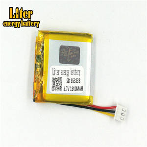 Connector 2,5-<span class=keywords><strong>3</strong></span> p <span class=keywords><strong>3</strong></span>,7 V 853838 1800 mAh high quality rechargeable Li-ion polymer lithium battery voltage Li-Po Li-polymer battery - Product Image 2