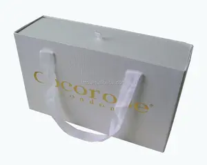 Caja de cajón blanca con mango para zapatos