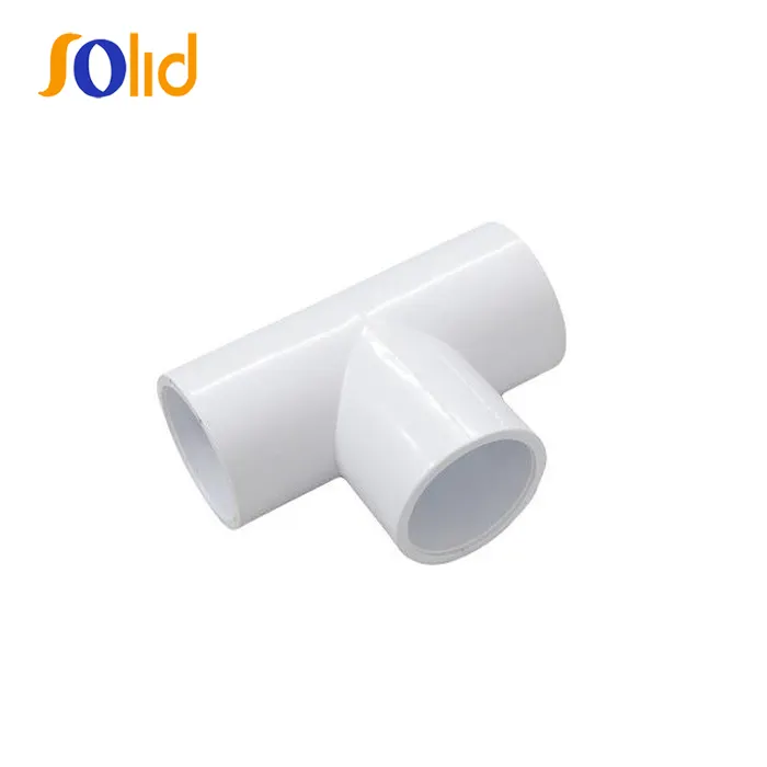 Socket sanitaria 1 1/2 plástico PVC antideslizante tee accesorios, 3 vías tubo conector