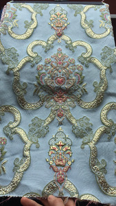 G/m² doppelseitiger Polyester Africa Metallic Jacquard Brokat Stoff für Büro partys und Hochzeits kleider für Mädchen - Product Image 4