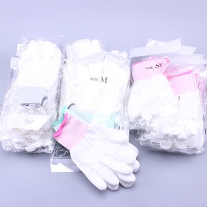 Hotsale delgada Guante de nylon/pu recubierto GUANTE DE SEGURIDAD/pu dedo guante recubierto para protección - Product Image 6