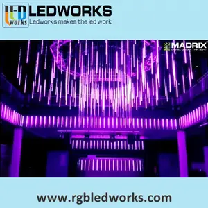 Madrix rgb LED tube meteor lighting,3d visual available meteor tubes for nightclub,disco and stage
