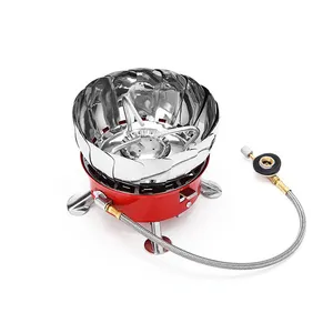 À la mode Portable en acier inoxydable en plastique coupe-vent pliable réchaud de <span class=keywords><strong>Camping</strong></span> unique étanche sac à dos extérieur Rechaud - Product Image 1