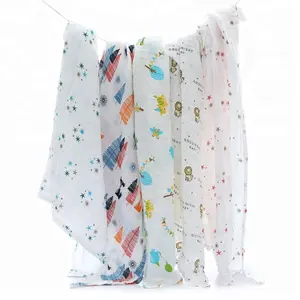 Hot販売Factory Price Organic CottonスーパーソフトBaby Muslin Swaddle BlanketからChineseサプライヤー