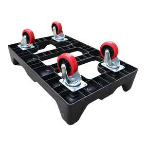 A con <span class=keywords><strong>4</strong></span> ruedas de plástico Industrial coche en movimiento pesado Roller Skate Trolley <span class=keywords><strong>Dolly</strong></span> carros con caja - Product Image 4