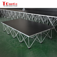 Tourgo Pliant Portatif En Aluminium Chorale Plate-Forme de Scène avec pliable Risers