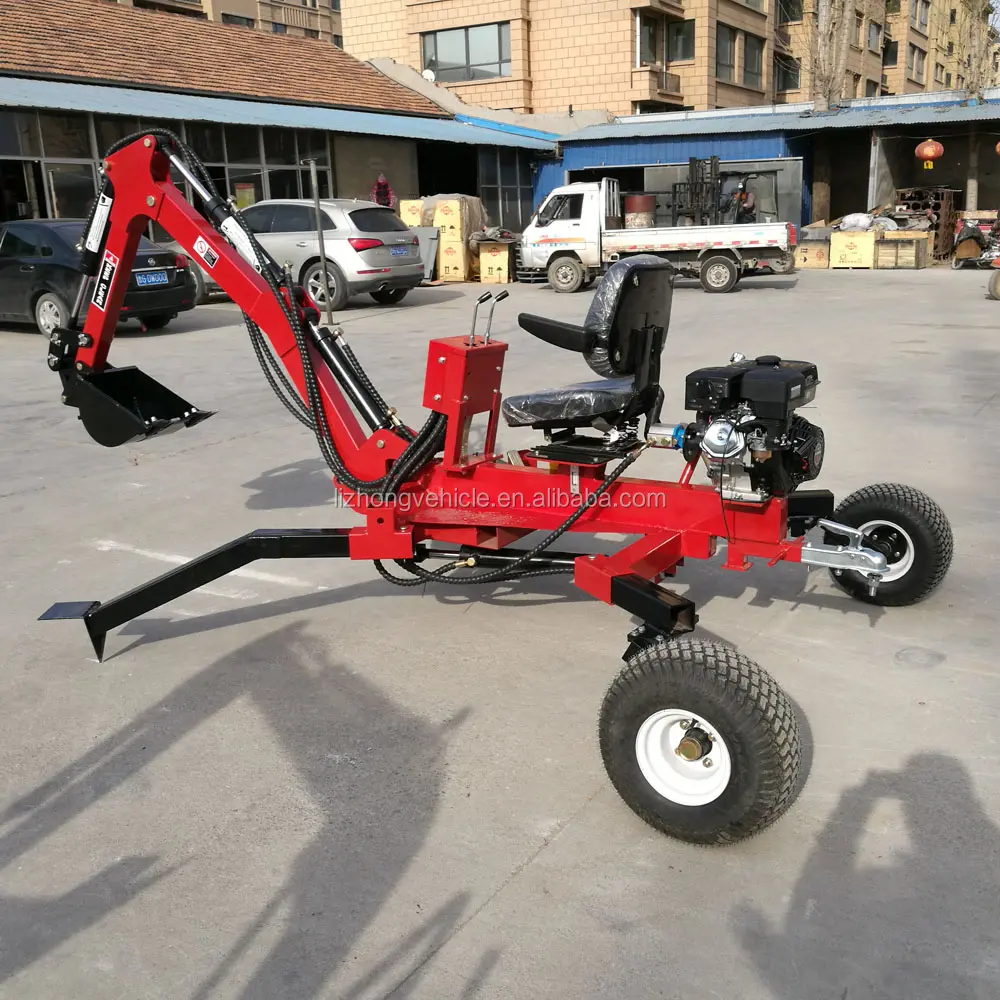 Çin en iyi 9HP çekilebilir mini kazıcı, kubota traktör kazıcı, mini traktör ve kazıcı