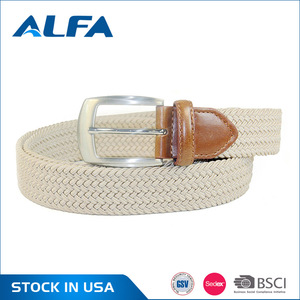 Alfa Gros Personnalisé Durable Polyester Tricoté Élastique Tressé Hommes <span class=keywords><strong>Corde</strong></span> Ceintures - Product Image 1
