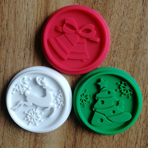 BPA miễn phí tùy chỉnh giáng sinh miễn phí mẫu giá Biscuit con dấu thiết kế Silicone Cookie Stamp Set - Product Image 3