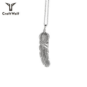 Mestiere Lupo <span class=keywords><strong>Collana</strong></span> <span class=keywords><strong>di</strong></span> <span class=keywords><strong>Piume</strong></span> Pendente Dei Monili <span class=keywords><strong>di</strong></span> Modo 2019 In Acciaio Inox - Product Image 3