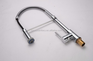 Mezclador de fregadero de acero inoxidable clásico de un solo mango de arco alto de 1 orificio, grifos de fregadero de cocina cromados con pulverizador extraíble Flexible, grifos táctiles - Product Image 3