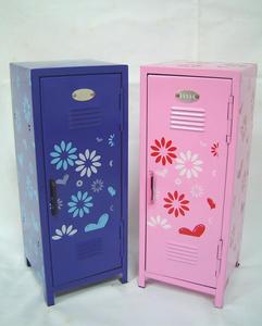 Mini <b>Metal</b> Locker with Attractive Flower Painting Elegant <b>Filing</b> <b>Cabinets</b> - Product Image 1