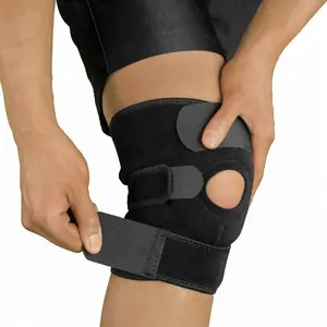 Dizlik wrap destek, açık Patella sabitleyici ayarlanabilir çemberleme ve ekstra kalın nefes alabilen neopren kollu # DS-02