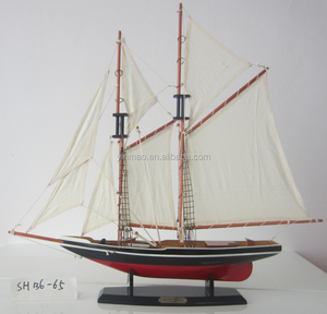 Modèle de <span class=keywords><strong>bateau</strong></span> à voile en bois rouge 2 ensembles 60cm <span class=keywords><strong>BLUENOSE</strong></span> modèle de <span class=keywords><strong>bateau</strong></span> célèbre du Canada - Product Image 3