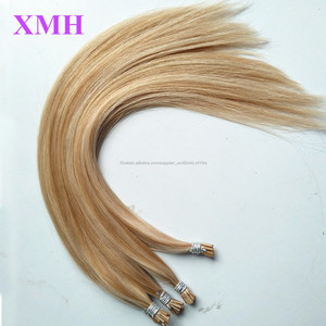Doğrudan fabrika toptan pice remy çift çizilmiş <span class=keywords><strong>i</strong></span> İpucu 100% virgin hint remy saç uzantıları ön gümrük saç uzatma İnsan - Product Image 1