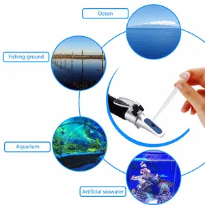 समारोह refractometer के समुद्री जल refractometer लवणता मीटर हाइड्रोमीटर नमक परीक्षण के लिए 0-40% पीपीटी लवणता refractometer
