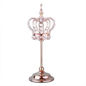 Crown Vorm Tafel Centerpieces Gold Metal Crystal Kandelaars