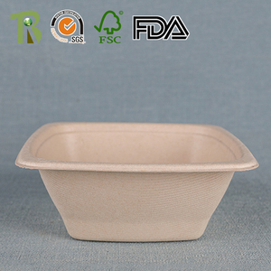 Buena calidad frutas sacar desechables bagazo recipiente cuadrado - Product Image 1