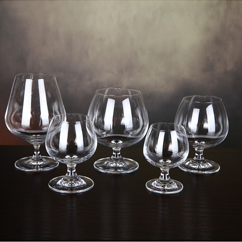 Haonai 625ml Brandy Snifter Crystal Brandy Glasses Beer Whiskey Drinking Glasses Strong Sturdy High Quality and Stylish