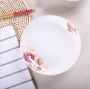 Haonai Offre Spéciale simple en <span class=keywords><strong>porcelaine</strong></span> blanche 12 pièces assiette - Product Image 4