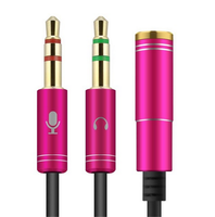Adaptateur audio pour casque 3,5 mm, séparateur AUX pour câble pour PC, ordinateur portable, tablette, téléphone, câble 1 femelle vers 2 mâles pour écouteurs