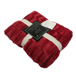 Manufacturer OEM solid life comfort fur throw blankets