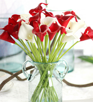 Lys Calla à Effet Réel en Gros – Mini Fleurs Artificielles en PU pour Décoration Intérieure – Noël, Nouvel An, Halloween Gratuits
